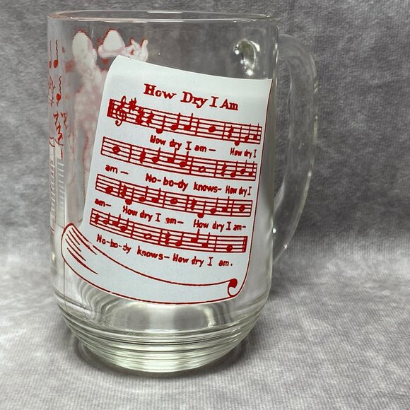 Hazel Atlas Big Top Peanut Butter Glass "How Dry I Am" Song Lyrics Mug - Picture 4 of 9